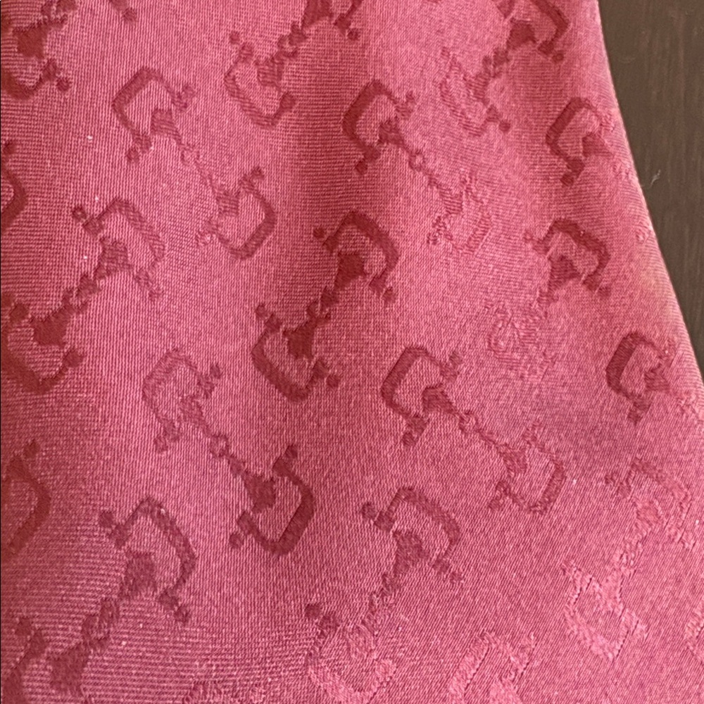 Celine Deep Red Patterned Tie - Picture 6 of 8